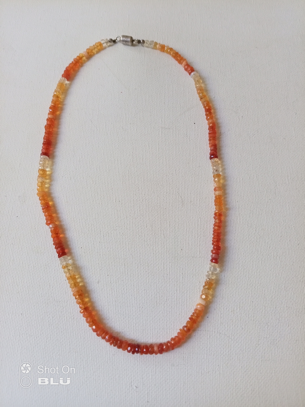 Handcrafted RARE Mexican Fire Opal Necklace - Picture 2 of 5